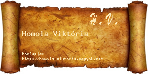 Homola Viktória névjegykártya